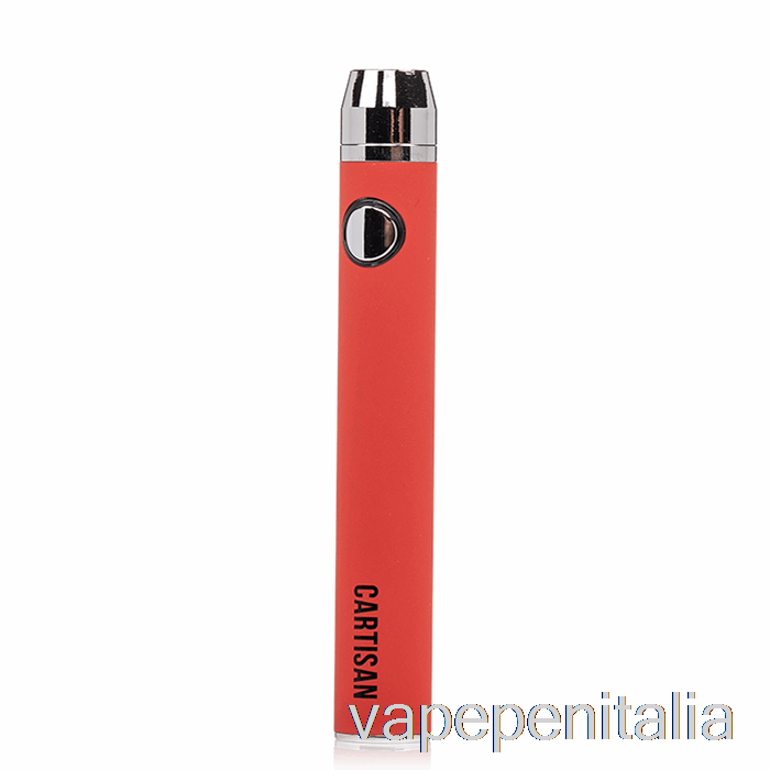 Penna Vape Cartisan Pulsante Vv 650 510 Batteria Rossa